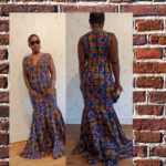 Robe siréne sans manche en wax Etoile Tendance Robe siréne sans manche en wax Etoile Tendance